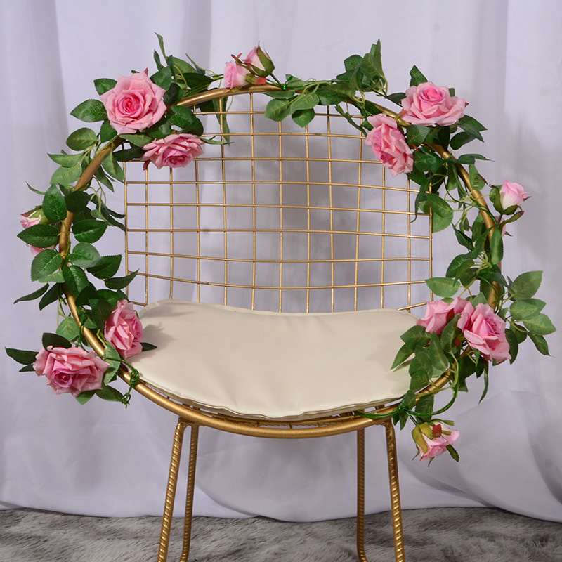 Artificial Rose Vine Fake Flower Rattan Air Conditioning Pipe Hiding Living Room Ceiling Decoration Plastic Vine Twining Plants Artificial Rose Vine Fake Flower Rattan Air Conditioning Pipe Hiding Living Room Ceiling Decoration Plastic Vine Twining Plants