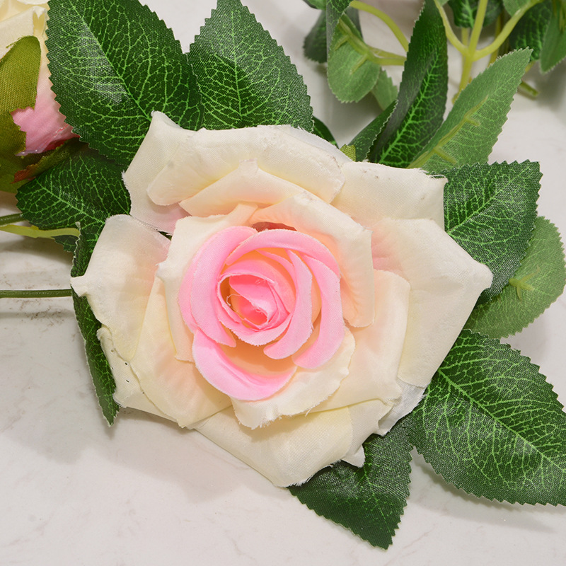 Artificial Rose Vine Fake Flower Rattan Air Conditioning Pipe Hiding Living Room Ceiling Decoration Plastic Vine Twining Plants Artificial Rose Vine Fake Flower Rattan Air Conditioning Pipe Hiding Living Room Ceiling Decoration Plastic Vine Twining Plants