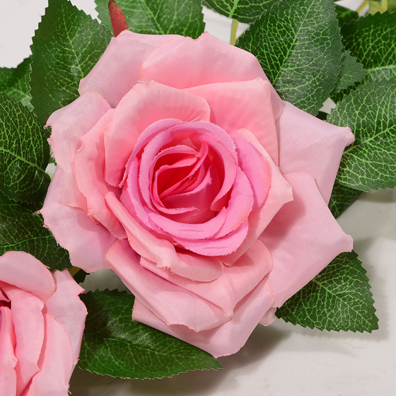 Artificial Rose Vine Fake Flower Rattan Air Conditioning Pipe Hiding Living Room Ceiling Decoration Plastic Vine Twining Plants Artificial Rose Vine Fake Flower Rattan Air Conditioning Pipe Hiding Living Room Ceiling Decoration Plastic Vine Twining Plants