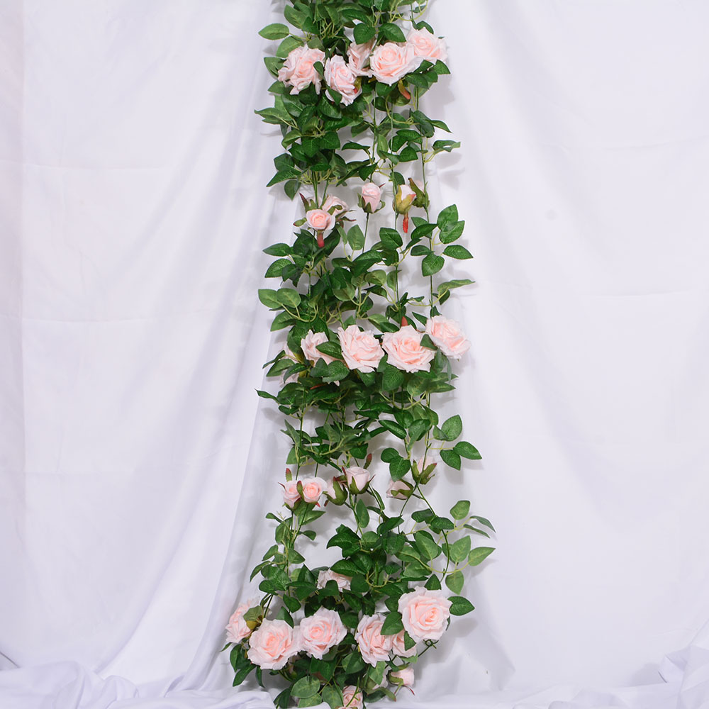 Artificial Rose Vine Fake Flower Rattan Air Conditioning Pipe Hiding Living Room Ceiling Decoration Plastic Vine Twining Plants Artificial Rose Vine Fake Flower Rattan Air Conditioning Pipe Hiding Living Room Ceiling Decoration Plastic Vine Twining Plants