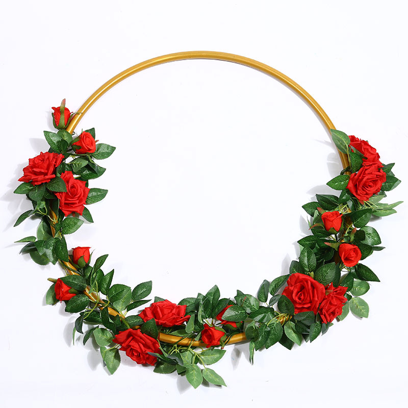 Artificial Rose Vine Fake Flower Rattan Air Conditioning Pipe Hiding Living Room Ceiling Decoration Plastic Vine Twining Plants Artificial Rose Vine Fake Flower Rattan Air Conditioning Pipe Hiding Living Room Ceiling Decoration Plastic Vine Twining Plants