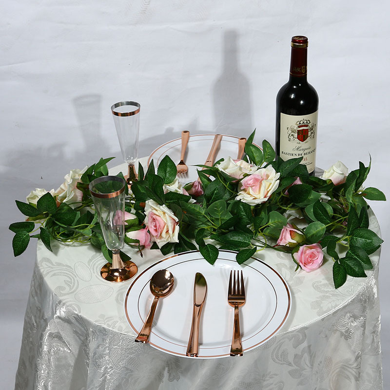 Artificial Rose Vine Fake Flower Rattan Air Conditioning Pipe Hiding Living Room Ceiling Decoration Plastic Vine Twining Plants Artificial Rose Vine Fake Flower Rattan Air Conditioning Pipe Hiding Living Room Ceiling Decoration Plastic Vine Twining Plants