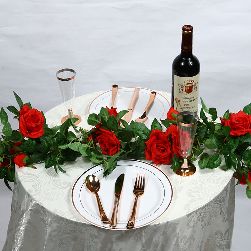 Artificial Rose Vine Fake Flower Rattan Air Conditioning Pipe Hiding Living Room Ceiling Decoration Plastic Vine Twining Plants Artificial Rose Vine Fake Flower Rattan Air Conditioning Pipe Hiding Living Room Ceiling Decoration Plastic Vine Twining Plants