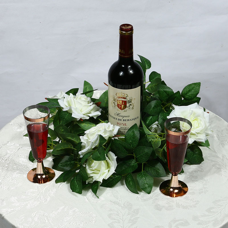 Artificial Rose Vine Fake Flower Rattan Air Conditioning Pipe Hiding Living Room Ceiling Decoration Plastic Vine Twining Plants Artificial Rose Vine Fake Flower Rattan Air Conditioning Pipe Hiding Living Room Ceiling Decoration Plastic Vine Twining Plants
