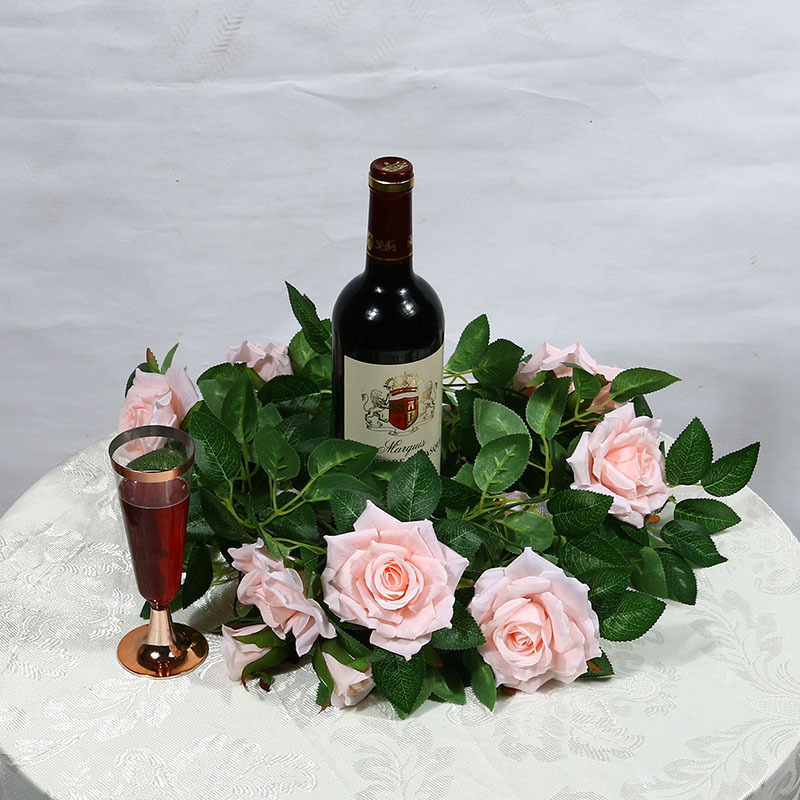 Artificial Rose Vine Fake Flower Rattan Air Conditioning Pipe Hiding Living Room Ceiling Decoration Plastic Vine Twining Plants Artificial Rose Vine Fake Flower Rattan Air Conditioning Pipe Hiding Living Room Ceiling Decoration Plastic Vine Twining Plants