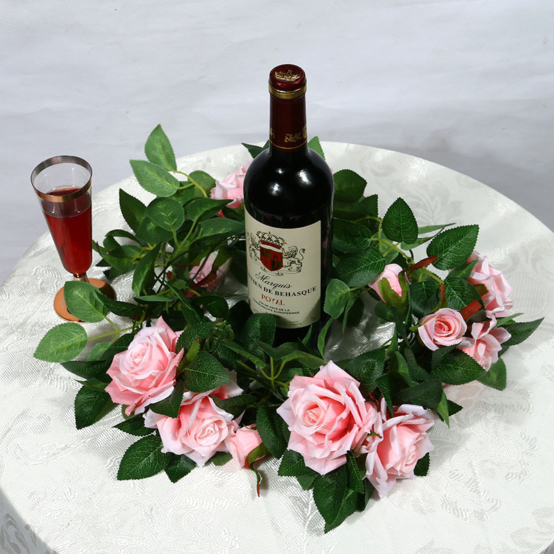 Artificial Rose Vine Fake Flower Rattan Air Conditioning Pipe Hiding Living Room Ceiling Decoration Plastic Vine Twining Plants Artificial Rose Vine Fake Flower Rattan Air Conditioning Pipe Hiding Living Room Ceiling Decoration Plastic Vine Twining Plants