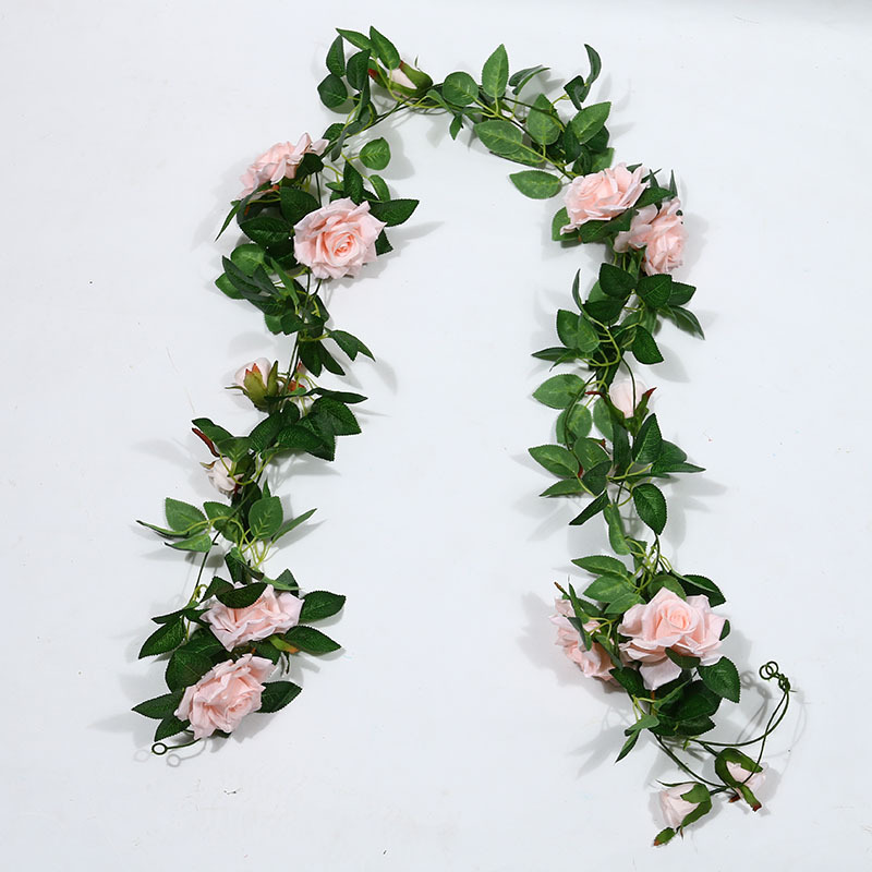 Artificial Rose Vine Fake Flower Rattan Air Conditioning Pipe Hiding Living Room Ceiling Decoration Plastic Vine Twining Plants Artificial Rose Vine Fake Flower Rattan Air Conditioning Pipe Hiding Living Room Ceiling Decoration Plastic Vine Twining Plants