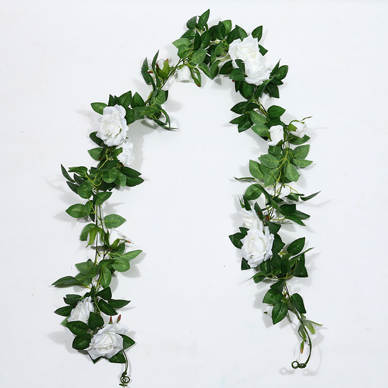 Artificial Rose Vine Fake Flower Rattan Air Conditioning Pipe Hiding Living Room Ceiling Decoration Plastic Vine Twining Plants Artificial Rose Vine Fake Flower Rattan Air Conditioning Pipe Hiding Living Room Ceiling Decoration Plastic Vine Twining Plants