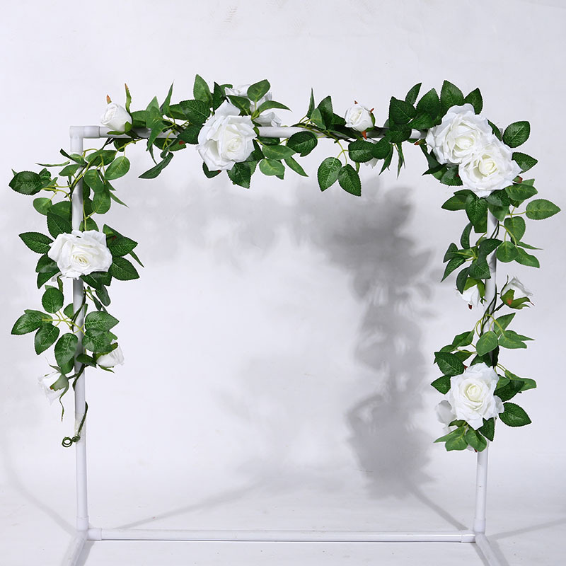 Artificial Rose Vine Fake Flower Rattan Air Conditioning Pipe Hiding Living Room Ceiling Decoration Plastic Vine Twining Plants Artificial Rose Vine Fake Flower Rattan Air Conditioning Pipe Hiding Living Room Ceiling Decoration Plastic Vine Twining Plants