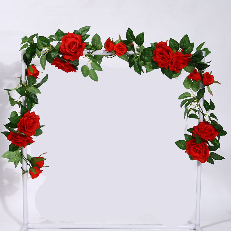 Artificial Rose Vine Fake Flower Rattan Air Conditioning Pipe Hiding Living Room Ceiling Decoration Plastic Vine Twining Plants Artificial Rose Vine Fake Flower Rattan Air Conditioning Pipe Hiding Living Room Ceiling Decoration Plastic Vine Twining Plants