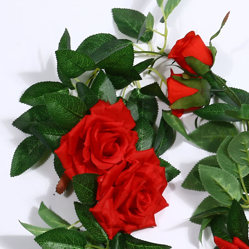 Artificial Rose Vine Fake Flower Rattan Air Conditioning Pipe Hiding Living Room Ceiling Decoration Plastic Vine Twining Plants Artificial Rose Vine Fake Flower Rattan Air Conditioning Pipe Hiding Living Room Ceiling Decoration Plastic Vine Twining Plants