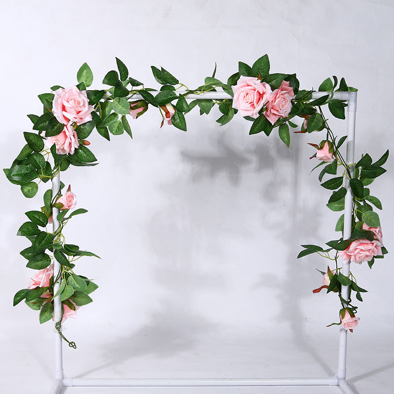 Artificial Rose Vine Fake Flower Rattan Air Conditioning Pipe Hiding Living Room Ceiling Decoration Plastic Vine Twining Plants Artificial Rose Vine Fake Flower Rattan Air Conditioning Pipe Hiding Living Room Ceiling Decoration Plastic Vine Twining Plants