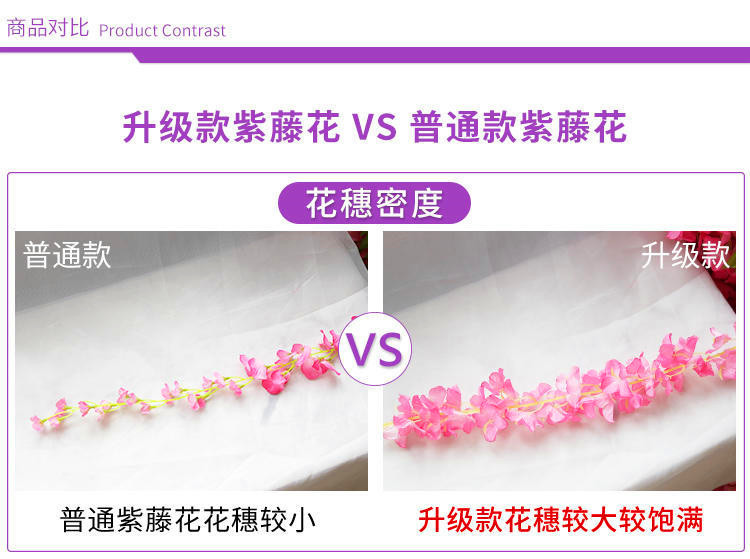 Artificial Wisteria Bean Flower String Long Wedding Celebration Decoration Rattan Indoor Ceiling Vine Flowers Violet HANAFUJI Fake Flower Artificial Wisteria Bean Flower String Long Wedding Celebration Decoration Rattan Indoor Ceiling Vine Flowers Violet HANAFUJI Fake Flower
