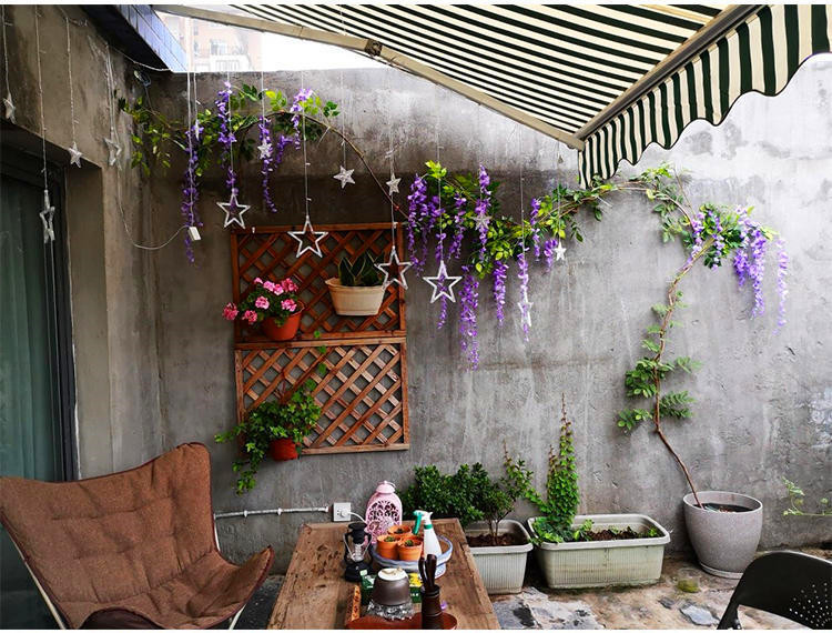 Artificial Wisteria Bean Flower String Long Wedding Celebration Decoration Rattan Indoor Ceiling Vine Flowers Violet HANAFUJI Fake Flower Artificial Wisteria Bean Flower String Long Wedding Celebration Decoration Rattan Indoor Ceiling Vine Flowers Violet HANAFUJI Fake Flower