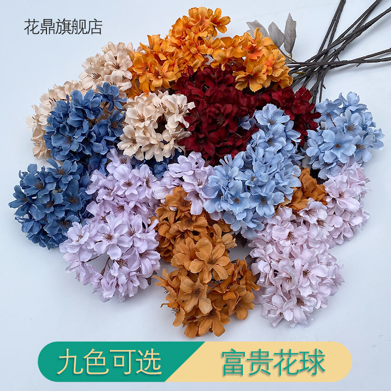 Simulation Fugui Floral Ball Wedding Ceiling Decorative Fake Flower Road Lead Flower Home Flower Arrangement Window Art Gallery Hydrangea