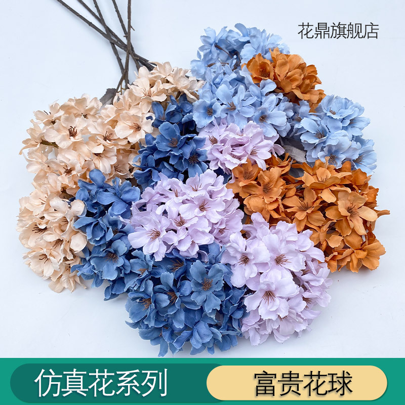 Simulation Fugui Floral Ball Wedding Ceiling Decorative Fake Flower Road Lead Flower Home Flower Arrangement Window Art Gallery Hydrangea
