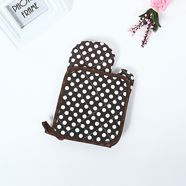 New simple fashion dot baking high temperature heat gloves manufacturers direct wholesale