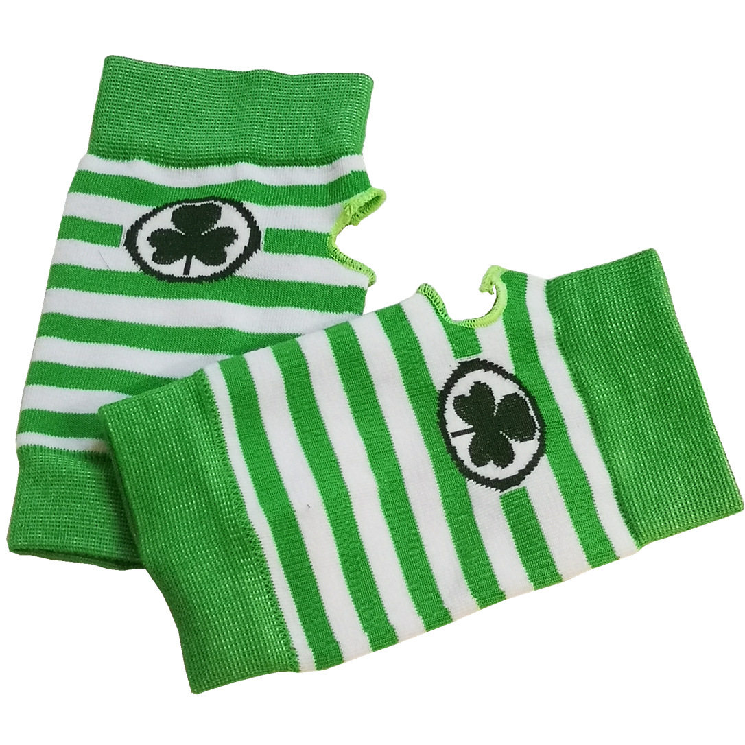 Amazon Spot Irish Day St. Patrick's Day Clover Gloves Green & White Stripes Party Short Gloves Amazon Spot Irish Day St. Patrick's Day Clover Gloves Green & White Stripes Party Short Gloves