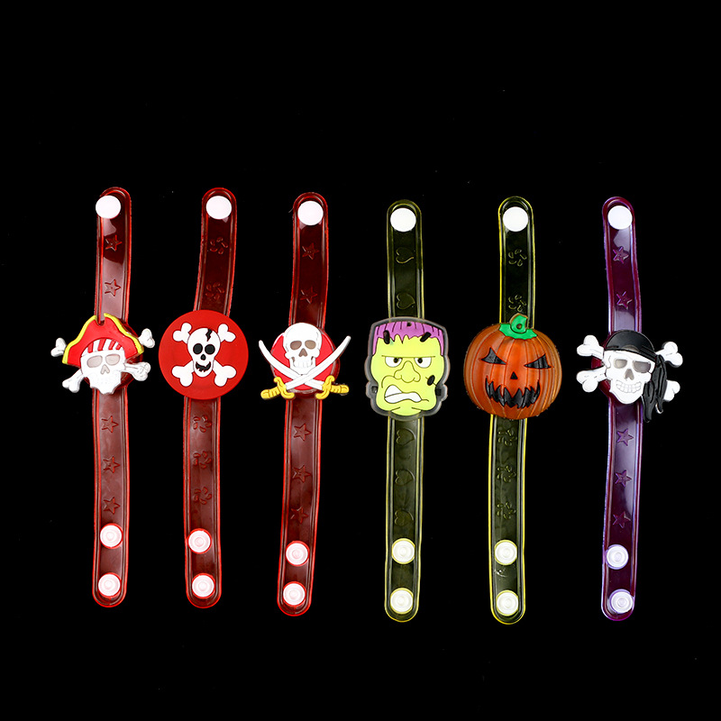 Halloween ghost festival LED flash ring toy cartoon pumpkin skull wrist band music light toy Halloween ghost festival LED flash ring toy cartoon pumpkin skull wrist band music light toy
