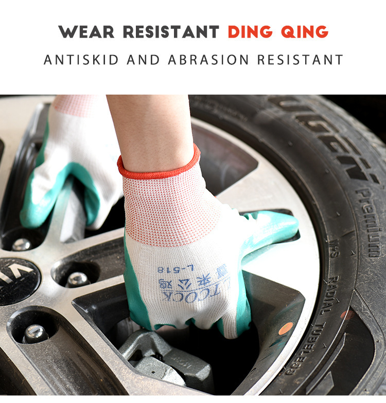 Wear-Resistant Non-Slip Dipped Nylon Gloves Thirteen-Needle Nitrile Blue Nitrile Coated Dingting Wholesale Nylon Gloves Wear-Resistant Non-Slip Dipped Nylon Gloves Thirteen-Needle Nitrile Blue Nitrile Coated Dingting Wholesale Nylon Gloves