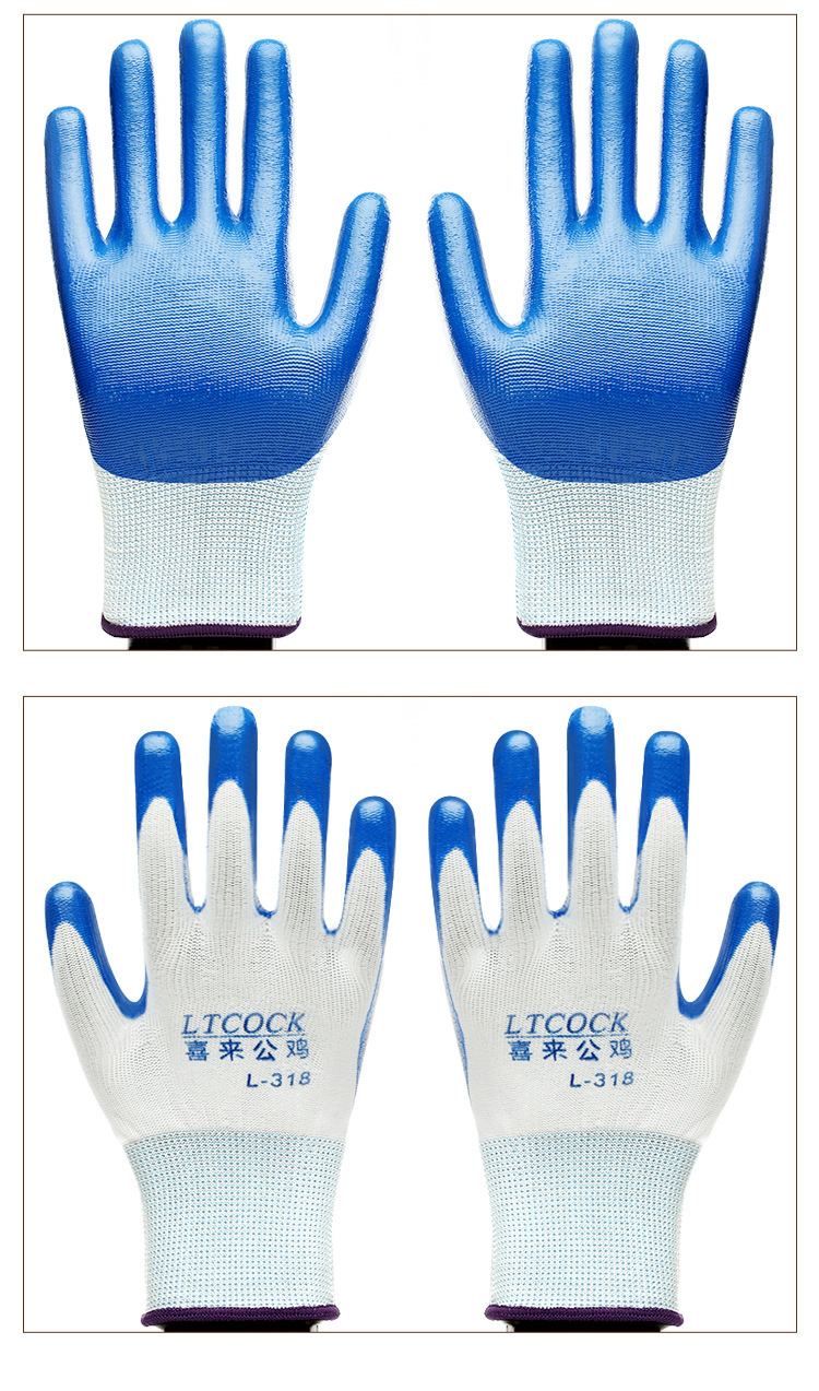 Wear-Resistant Non-Slip Dipped Nylon Gloves Thirteen-Needle Nitrile Blue Nitrile Coated Dingting Wholesale Nylon Gloves Wear-Resistant Non-Slip Dipped Nylon Gloves Thirteen-Needle Nitrile Blue Nitrile Coated Dingting Wholesale Nylon Gloves
