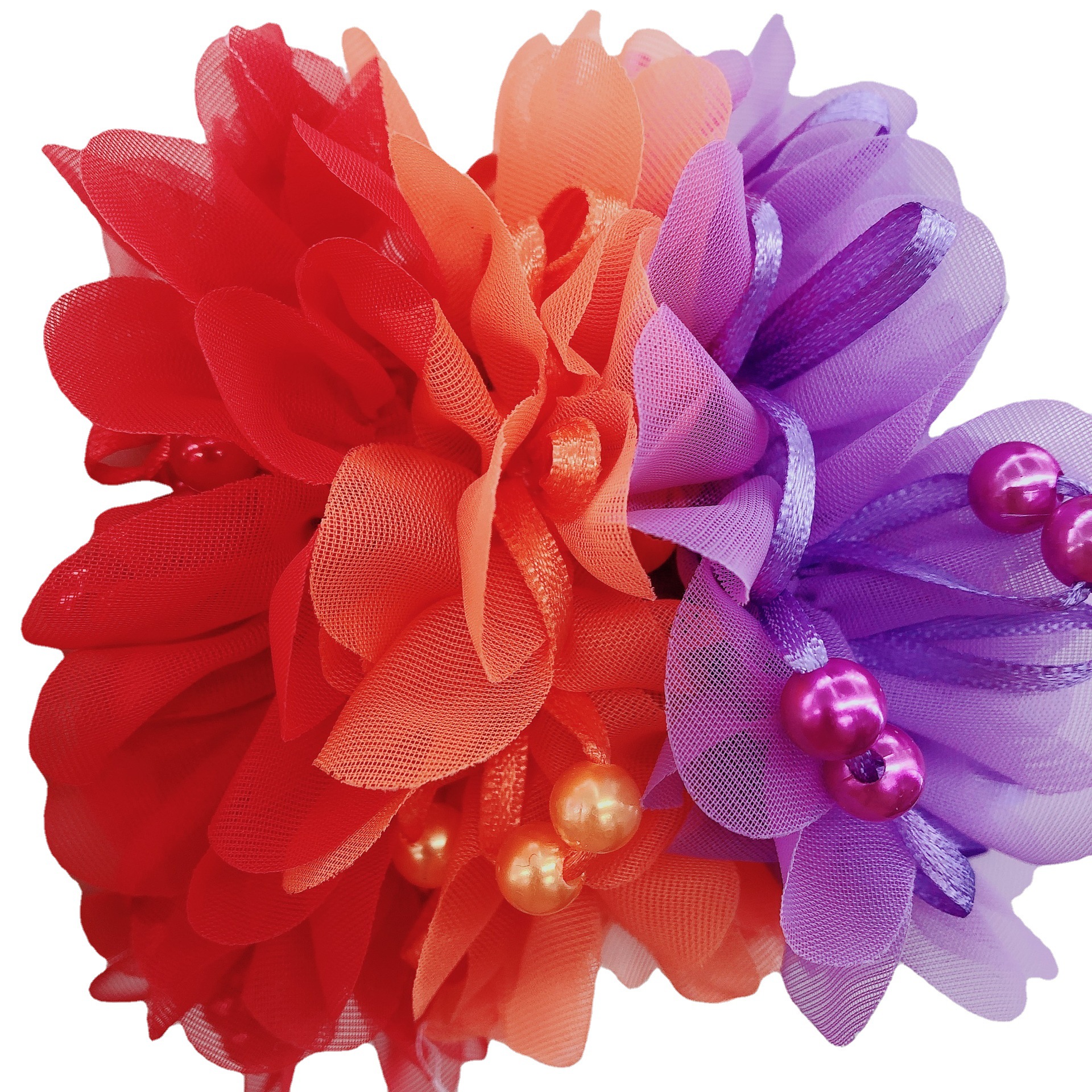 Cute Princess Pearl Yarn Hair Ring Student Performance Wrist Flower Hair Accessories Girls Updo Flower Hair Rope Wholesale