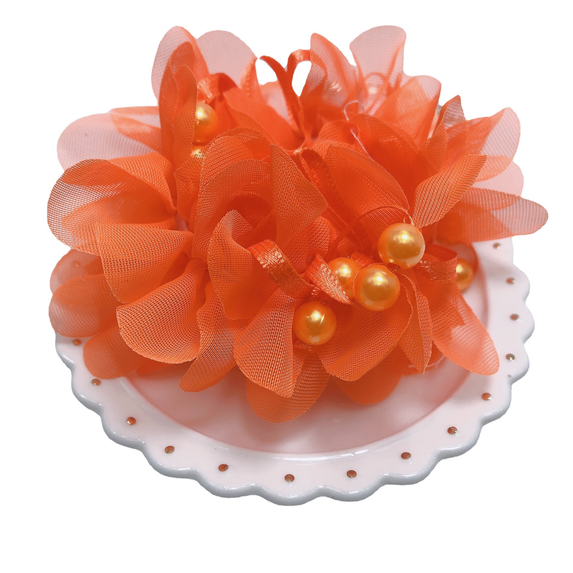 Cute Princess Pearl Yarn Hair Ring Student Performance Wrist Flower Hair Accessories Girls Updo Flower Hair Rope Wholesale