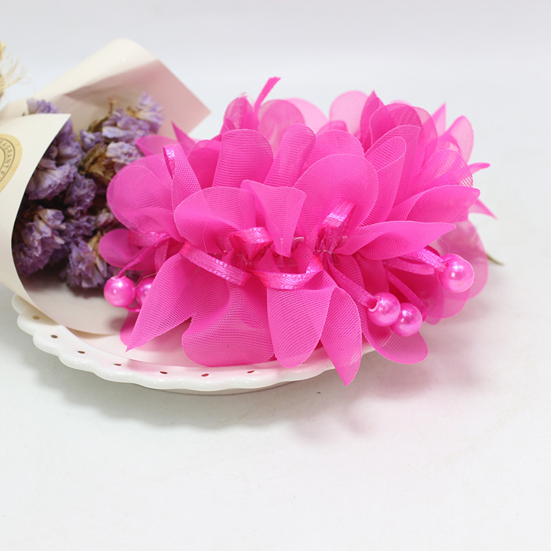 Cute Princess Pearl Yarn Hair Ring Student Performance Wrist Flower Hair Accessories Girls Updo Flower Hair Rope Wholesale Cute Princess Pearl Yarn Hair Ring Student Performance Wrist Flower Hair Accessories Girls Updo Flower Hair Rope Wholesale
