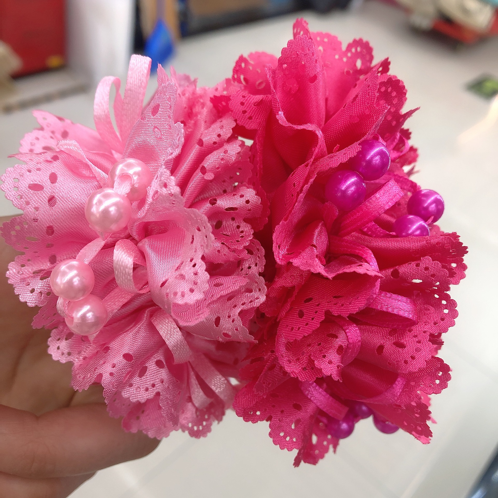 Cute Princess Pearl Yarn Hair Ring Student Performance Wrist Flower Hair Accessories Girls Updo Flower Hair Rope Wholesale Cute Princess Pearl Yarn Hair Ring Student Performance Wrist Flower Hair Accessories Girls Updo Flower Hair Rope Wholesale