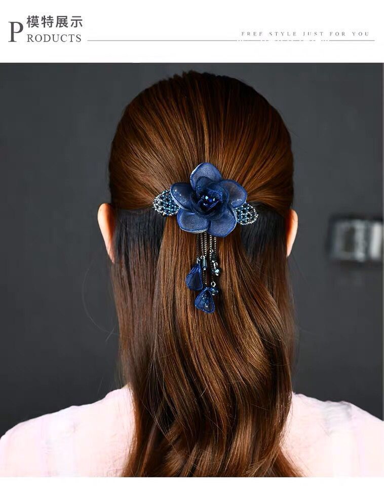 Headdress Barrettes Back Head Flower Head Clip Antique Tassel Simple Hair Clip Korean Style Clip Retro Spring Clip Headdress Barrettes Back Head Flower Head Clip Antique Tassel Simple Hair Clip Korean Style Clip Retro Spring Clip