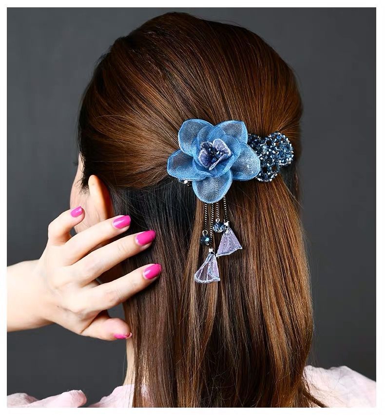 Headdress Barrettes Back Head Flower Head Clip Antique Tassel Simple Hair Clip Korean Style Clip Retro Spring Clip Headdress Barrettes Back Head Flower Head Clip Antique Tassel Simple Hair Clip Korean Style Clip Retro Spring Clip