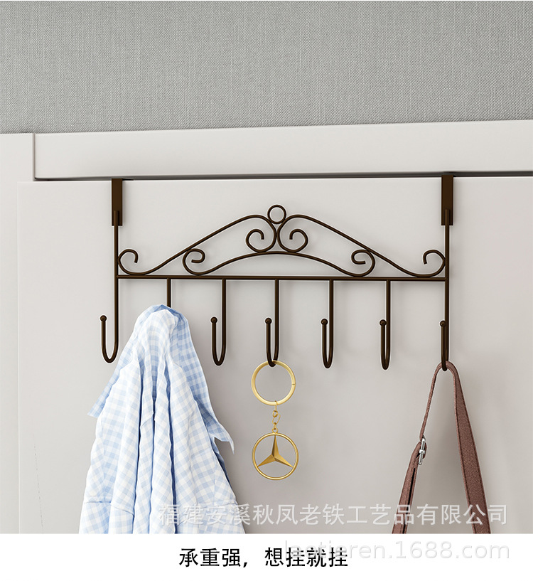 Behind the Door Hook Bedroom Hat Seamless S-Type Rack Iron Art Towel Storage Rack Punch-Free Light Luxury Hook Behind the Door Hook Bedroom Hat Seamless S-Type Rack Iron Art Towel Storage Rack Punch-Free Light Luxury Hook