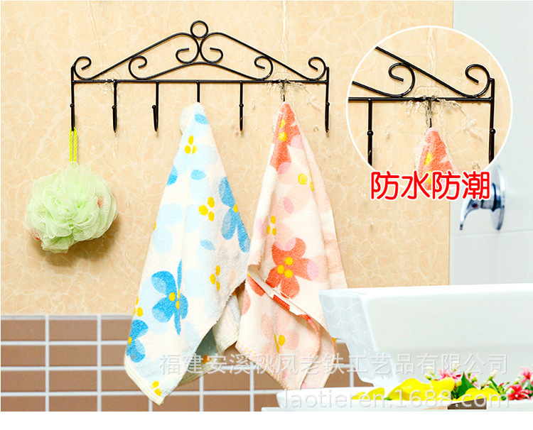 Behind the Door Hook Bedroom Hat Seamless S-Type Rack Iron Art Towel Storage Rack Punch-Free Light Luxury Hook Behind the Door Hook Bedroom Hat Seamless S-Type Rack Iron Art Towel Storage Rack Punch-Free Light Luxury Hook
