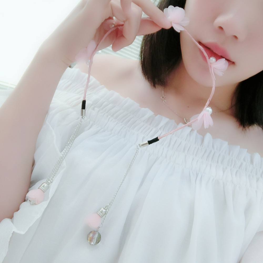 2021 Korean New Hair Accessories Fashion Flower Headband Silk Flower Pearl Sweet Fresh Pseudo Earrings Headdress 2021 Korean New Hair Accessories Fashion Flower Headband Silk Flower Pearl Sweet Fresh Pseudo Earrings Headdress