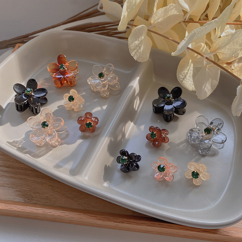 Minimalist Candy Color Flower Barrettes Korean Style Cute Barrettes Young Girl Personalized Design Headdress for Women