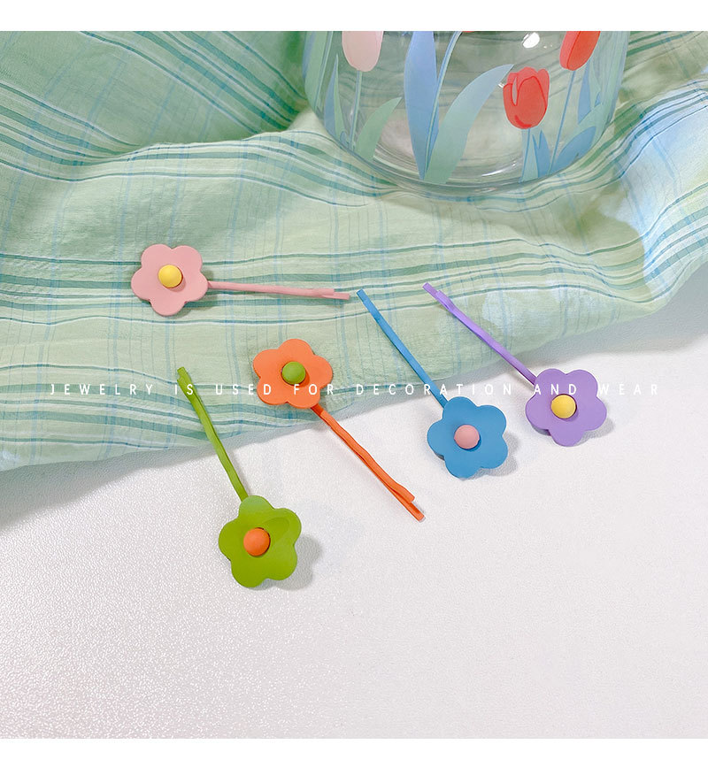 Minimalist Candy Color Flower Barrettes Korean Style Cute Barrettes Young Girl Personalized Design Headdress for Women