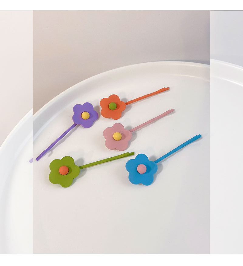 Minimalist Candy Color Flower Barrettes Korean Style Cute Barrettes Young Girl Personalized Design Headdress for Women