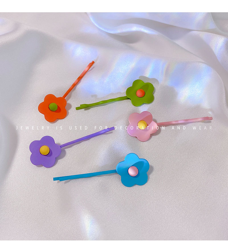 Minimalist Candy Color Flower Barrettes Korean Style Cute Barrettes Young Girl Personalized Design Headdress for Women