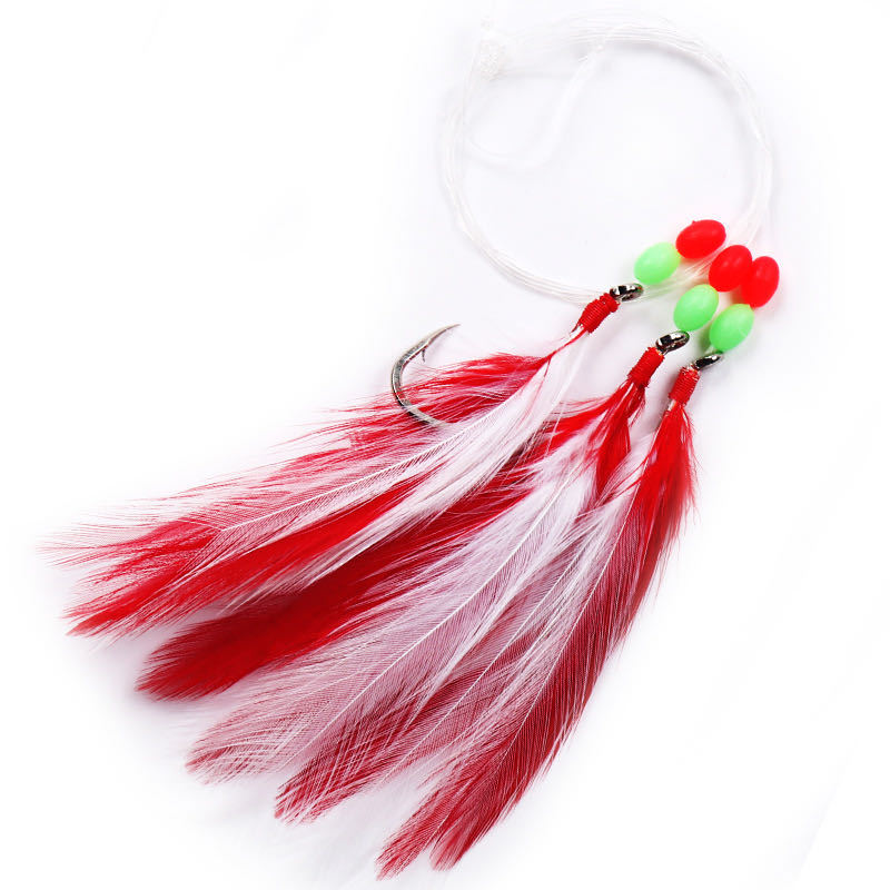 SOURCE Factory Direct Sales 4-6 Red Neck Chicken Feather Ornament Headdress Hat Flower Material Dyed Color Feather Stripe