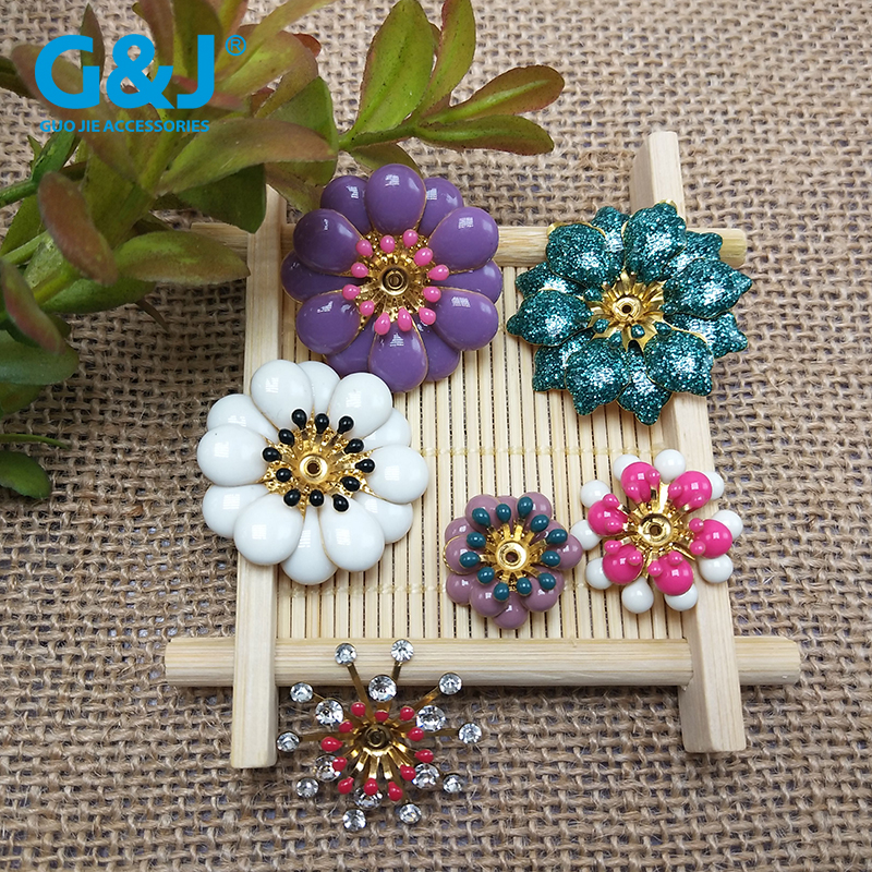 Hand knotted colorful metal multi - layer combination in the hole hand sewing headdress flower accessories accessories
