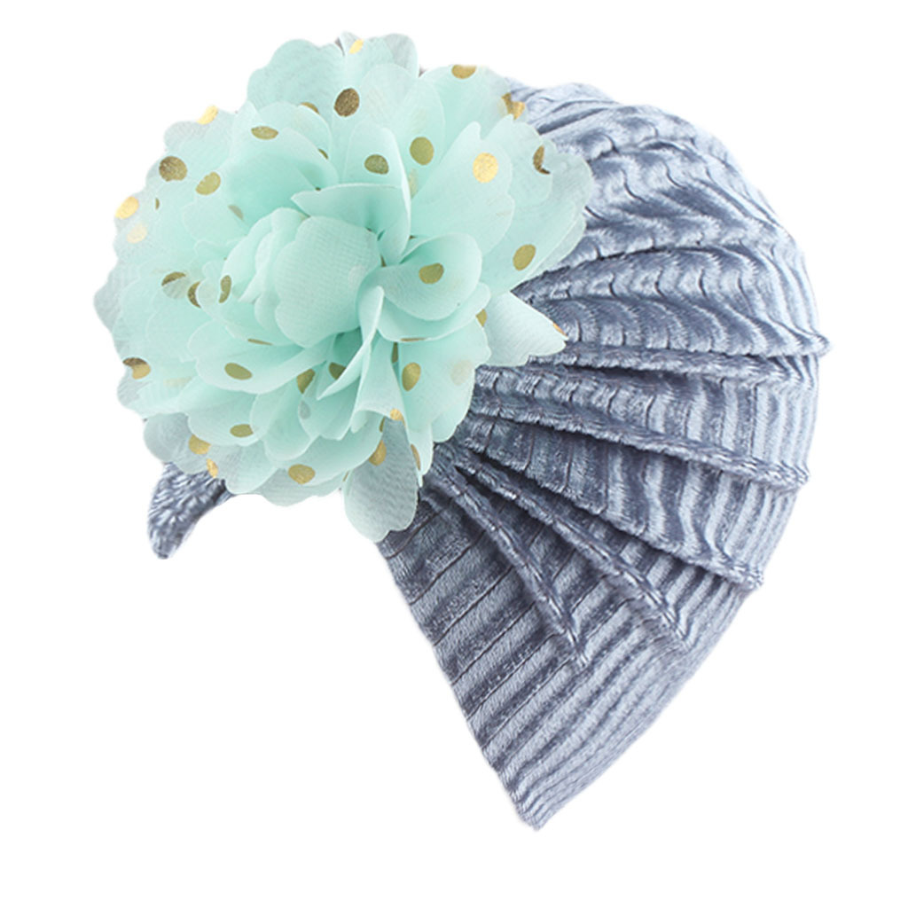 AliExpress European and American New Striped Pleuche Children&#039;s Hat Bronzing Flower Headdress Baby Indian Hat Sleeve Cap