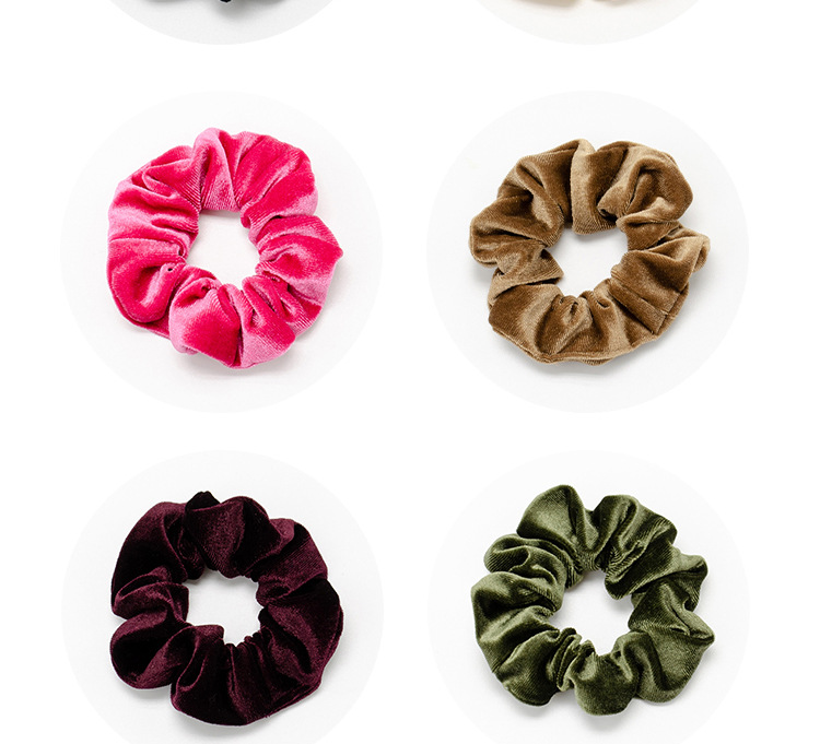 Ponytail Pork Intestine Hair Band European and American Velvet Solid Color Intestine Hair Band Headdress Flower Hair Band Hair Rope for Women