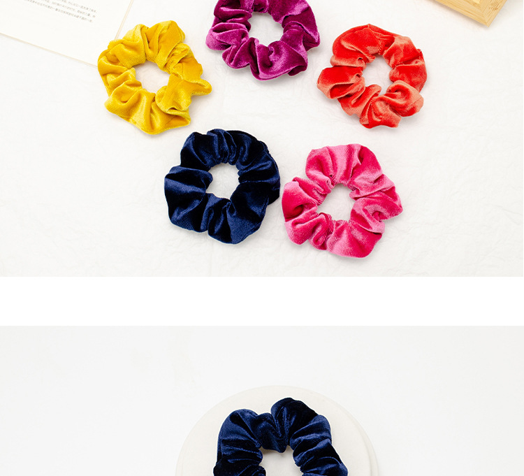 Ponytail Pork Intestine Hair Band European and American Velvet Solid Color Intestine Hair Band Headdress Flower Hair Band Hair Rope for Women
