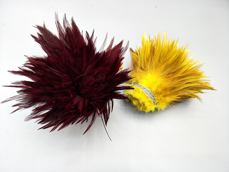 Factory Direct Sales 5-6 Inch High Quality Red Tip Chicken Feather Roll DIY Corsage Headdress Hat Flower Dream Catcher Material Feather Factory Direct Sales 5-6 Inch High Quality Red Tip Chicken Feather Roll DIY Corsage Headdress Hat Flower Dream Catcher Material Feather