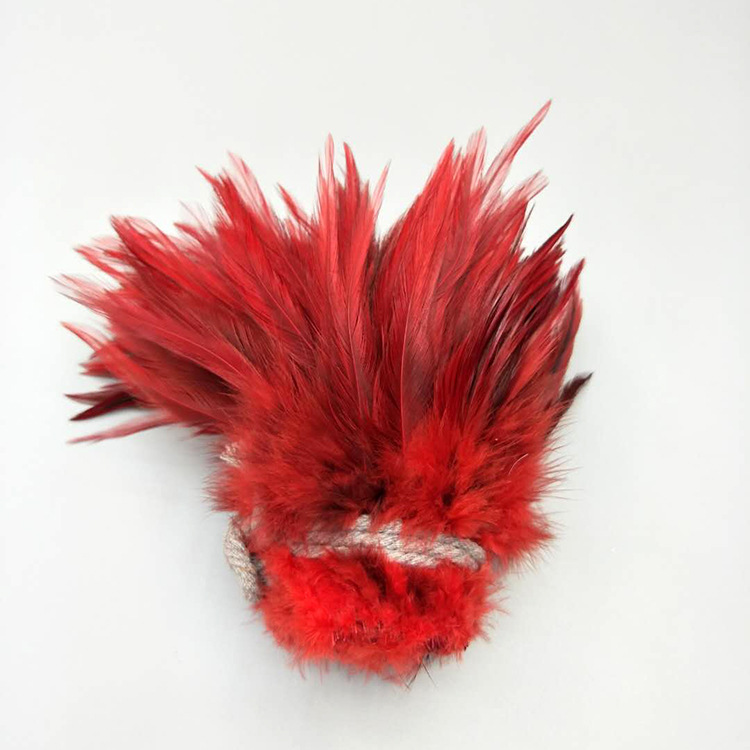 Factory Direct Sales 5-6 Inch High Quality Red Tip Chicken Feather Roll DIY Corsage Headdress Hat Flower Dream Catcher Material Feather Factory Direct Sales 5-6 Inch High Quality Red Tip Chicken Feather Roll DIY Corsage Headdress Hat Flower Dream Catcher Material Feather