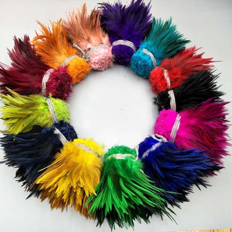 Factory Direct Sales 5-6 Inch High Quality Red Tip Chicken Feather Roll DIY Corsage Headdress Hat Flower Dream Catcher Material Feather Factory Direct Sales 5-6 Inch High Quality Red Tip Chicken Feather Roll DIY Corsage Headdress Hat Flower Dream Catcher Material Feather