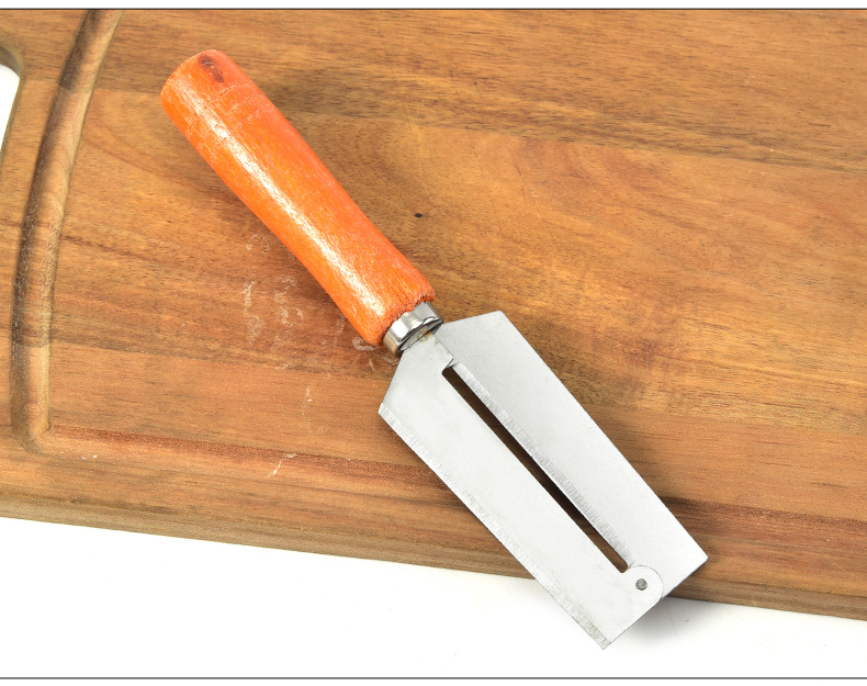 Factory Direct Sales Stainless Steel Wooden Handle Gan Cane Knife Paring Knife Gan Cane Knife Pineapple Knife Cane Knife Melon/Fruit Peeler