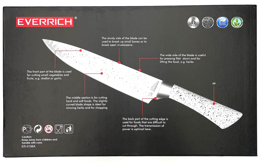 Kitchen Knife Knife Set 6-Piece Gift Gift Box Household White Wave Pattern Chef Knife Kitchen Knife Scissors Paring Knife Kitchen Knife Knife Set 6-Piece Gift Gift Box Household White Wave Pattern Chef Knife Kitchen Knife Scissors Paring Knife