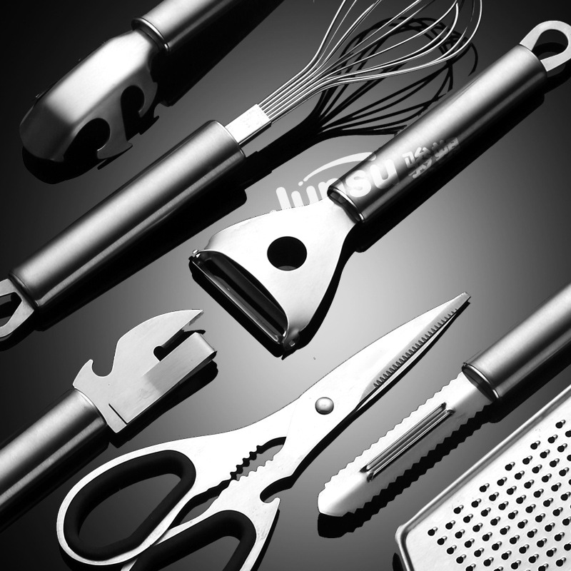 Kitchen Paring Knife Knives Seven-Piece Stainless Steel Scissors Egg Beater Can Openers Shredding Machine Peeler Gift Set
