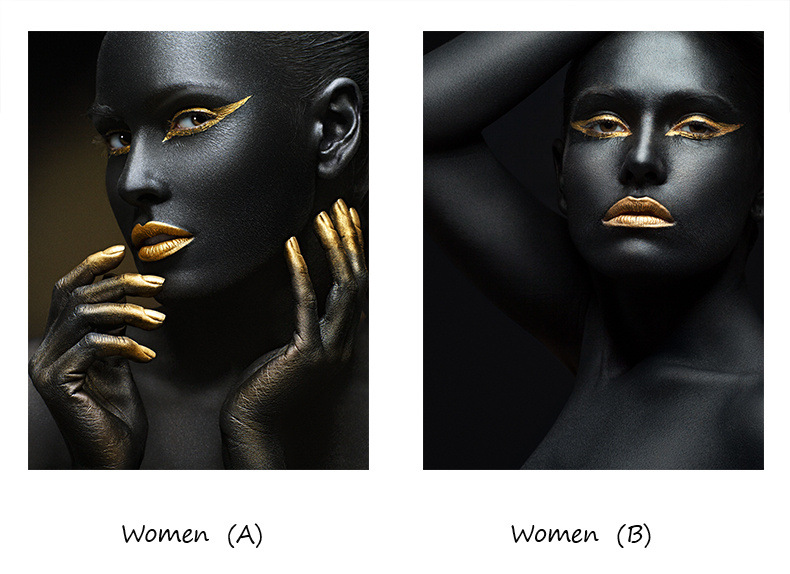 Cross-Border African Women's Triple Golden Decoration Mural Living Room and Bedroom Painting Canvas Painting Painting Core Cross-Border African Women's Triple Golden Decoration Mural Living Room and Bedroom Painting Canvas Painting Painting Core